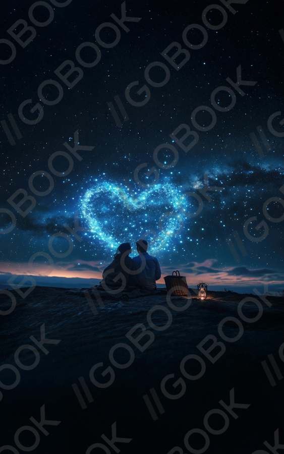 星星心形擁抱