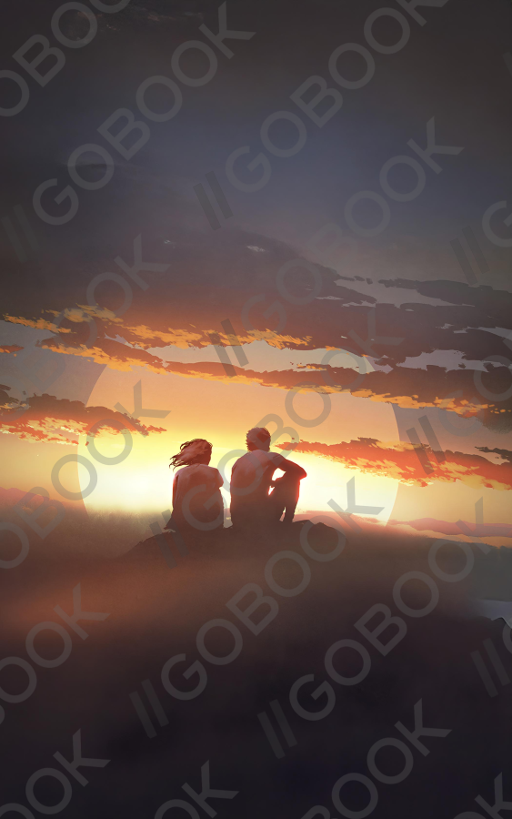 夕陽下的寧靜沉思