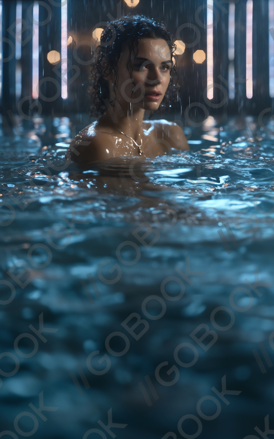 霓虹雨倒影