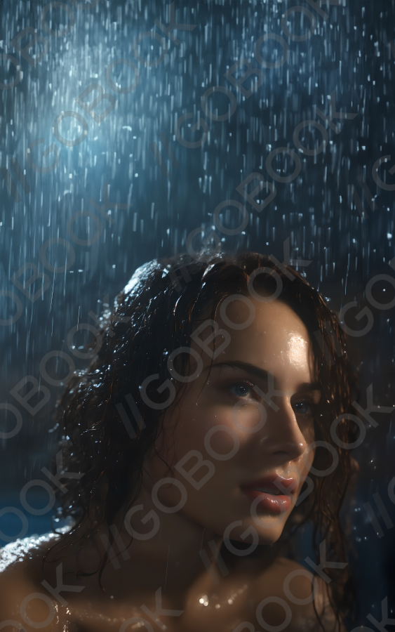 雨中反思肖像
